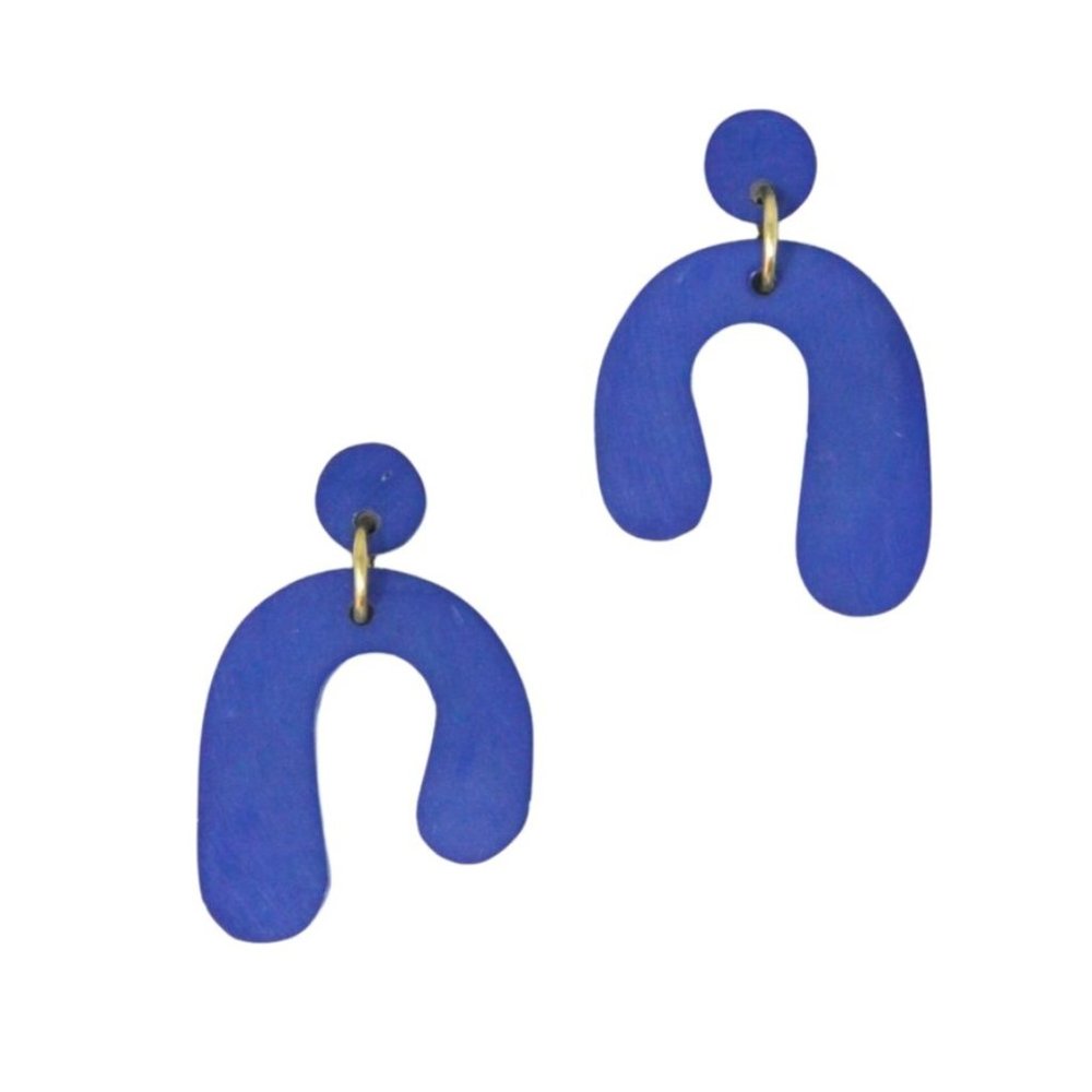 Rover & Kin asymmetrical clay earrings (NWT)